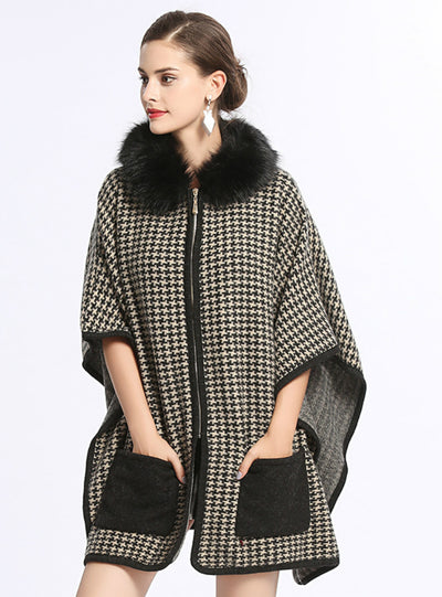 Thousands Birds Caps Knitted Cardigan Woolen Coat