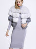 Faux Fox Fur Short Half Sleeve Coat Female