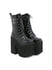 Martin Boots Black Patent Leather High Boots