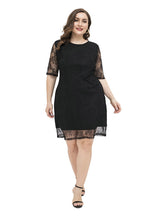 Ladies Elegant Lace Short Sleeve Dress