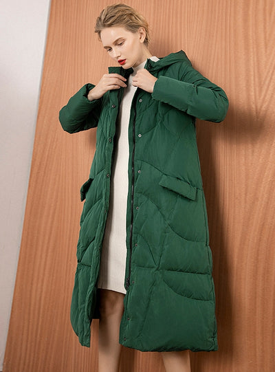 Thick Hooded Loose Down Jacket Coat