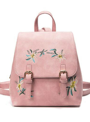 Leather Backpacks Female School Bags For Girls 