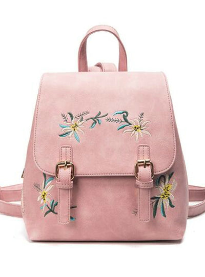 Leather Backpacks Female School Bags For Girls 