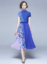 Printing Wrinkle Suit Two-piece Set