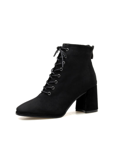 Women Martin Tied Lace Up Booties