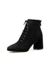 Women Martin Tied Lace Up Booties