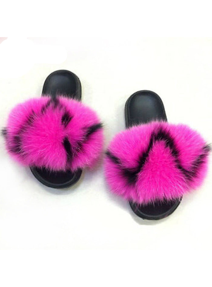 Women Home Slippers Fluffy Fur Warm Shoes