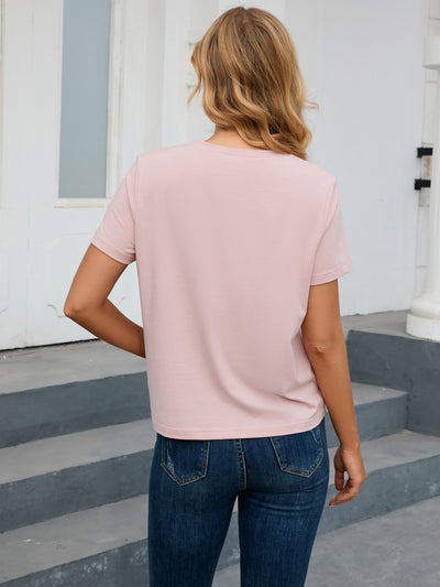 Women's Short Sleeve Round Neck T-shirt