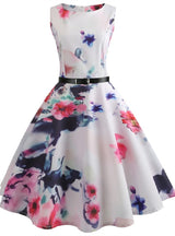 Retro Summer Print Dress