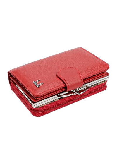 Women Wallets Cowhide Leather Zipper Hasp Coin Purses