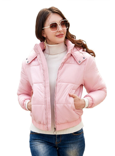 Long-sleeved Hooded Cotton-padded Jacket