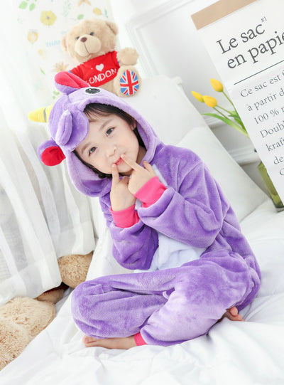 Tianma Flannel Cartoon Animal Conjoined Pajamas