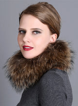 Women Fox Fur Scarf Female Winter
