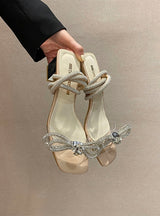 Women's Rhinestone Thick Heels Sandals