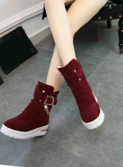 Women's Boots Plus Velvet Swing Shoes Snow Platform 