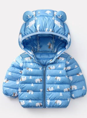 Baby Girls Hooded Down Jackets For Kids Coats