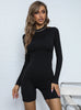 Long Sleeve Knitted Slim Jumpsuit