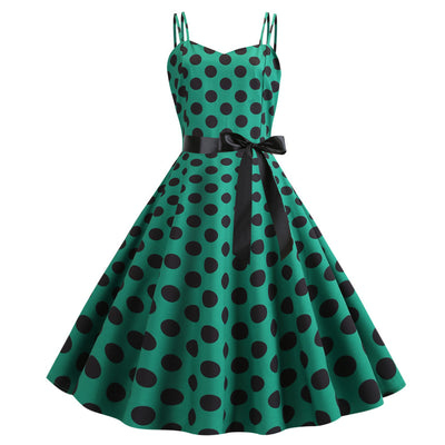 Strap 50S Retro Polka Dot Dress