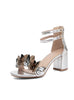 Women Bow Thick Heel Sandals