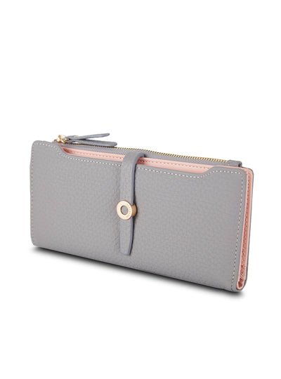 Lovely Leather Long Women Wallet Girls Change Clasp Purse