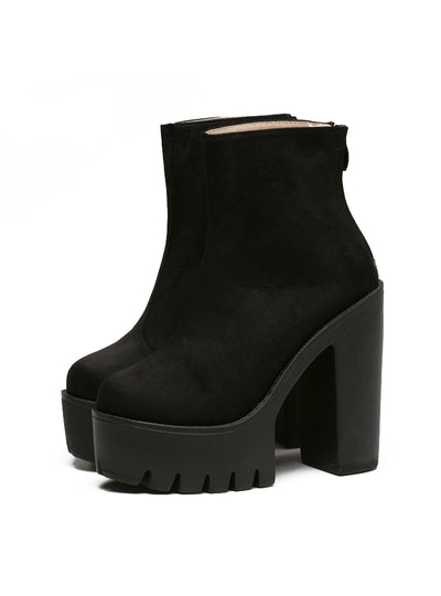 Soft Leather Woman Party Shoes Ankle Boots High Heels