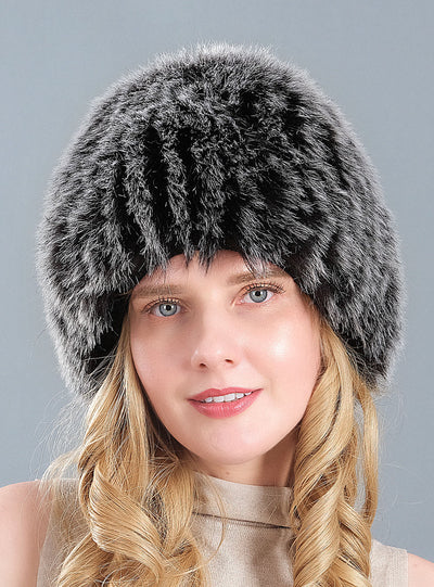Women Fox-like Fur Straw Hat