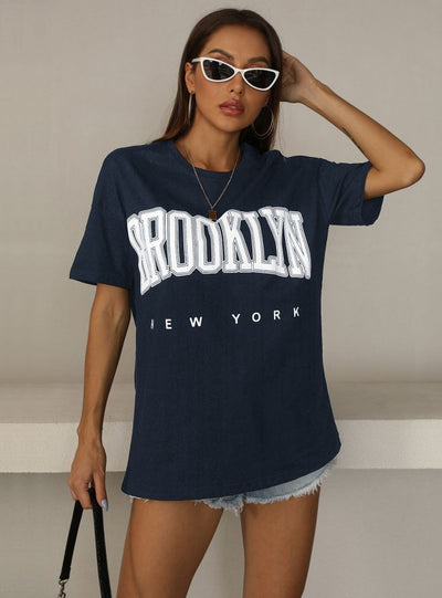 Loose Round Neck Sports Short Sleeve T-shirt