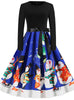 Christmas Long Sleeve Printed Dress