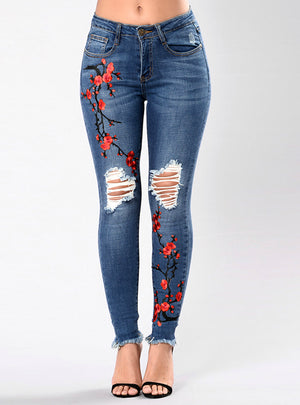 Stretch Pencil Female Bottom Elastic Denim 