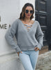 Loose Lace-up Long-sleeved Sweater