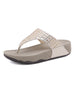 Beach Rhinestone Thick Heel Flip-flops