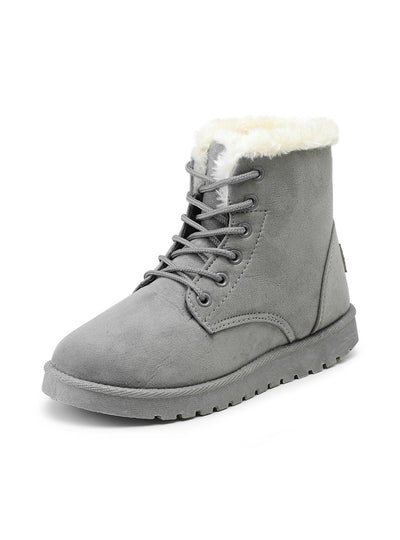 Winter Boots Suede Ankle Snow Boots Female Warm Fur