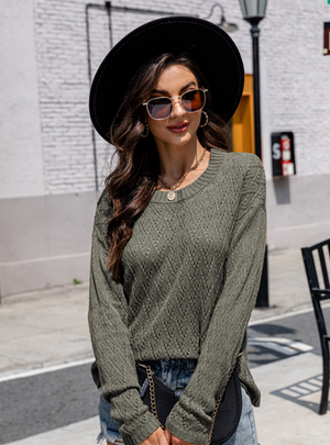 Loose Pullover Hollow Thin Sweater