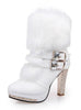 Winter Fur Boots Plush Warm Platform Ankle Boots