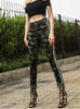 Slim Camouflage Pants Side Spliced Feet Pants