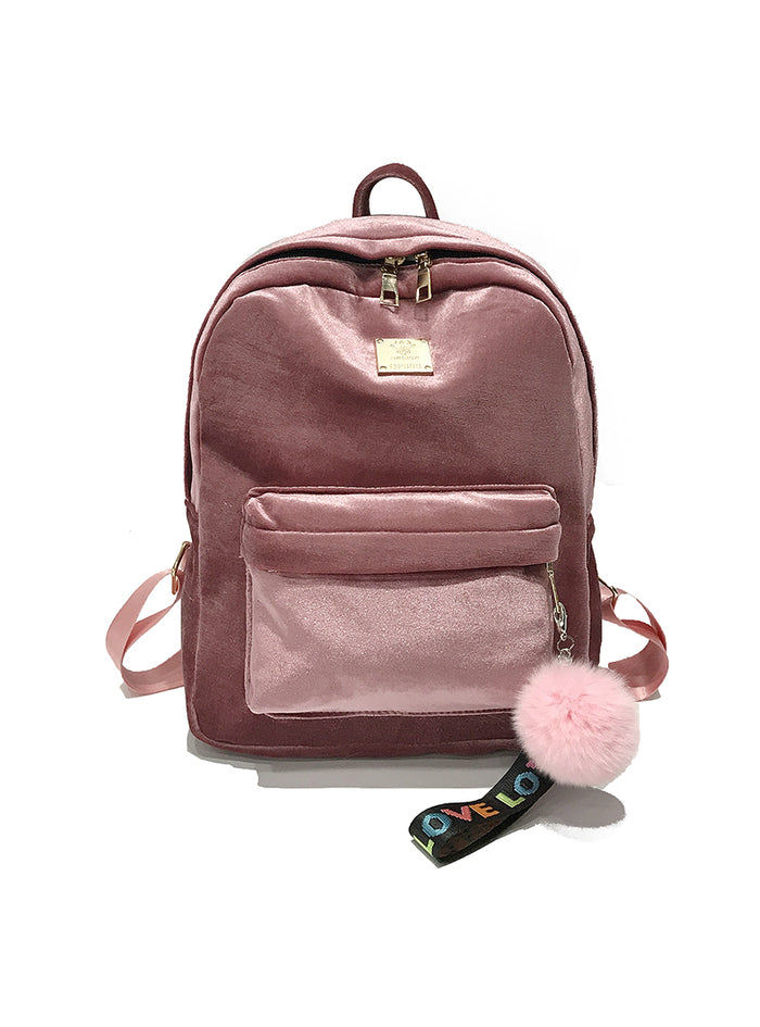 Best Velvet Ribbon Backpack Female Girl Travel Bag – Lilacoo