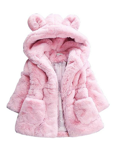 Winter Coat Rabbit Ear Hooded Children Jacket