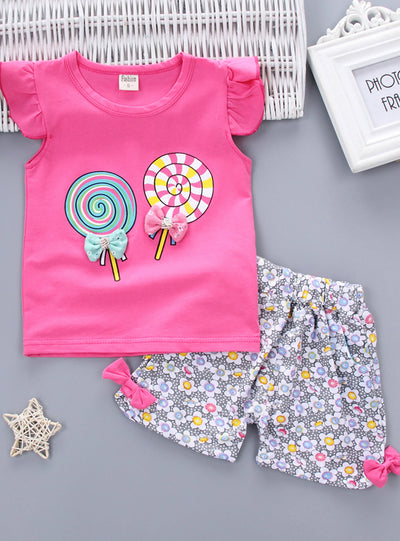 Girls Clothes Casual Sports Brand Printed Tracksuits