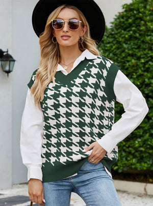 Trellis Sweater Sleeveless Vest Top