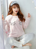 Eyelash Sleepwear Thin Flannel Pajamas Set for Girl