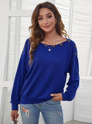 Round Neck Casual Long Sleeve T-shirt