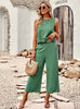 Sleeveless Top and Cropped Trousers Two-piece Suit