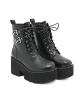 Horseshoe Heel Platform Martin Boots
