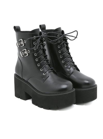 Horseshoe Heel Platform Martin Boots