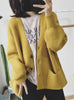 Women Cardigans Sweater V neck Solid Loose Knitwear