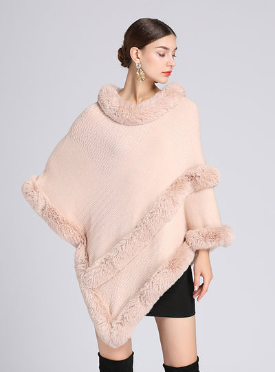 Cape Women's Pullover Cape Bat Sleeve Sweater