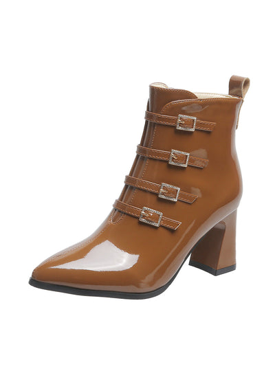 Warm-footed Cotton Female Pointed High Heel Boots