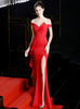 Off the Shoulder Fishtail Host Long Dress