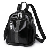 Rhinestone Soft Leather PU Ladies Backpack