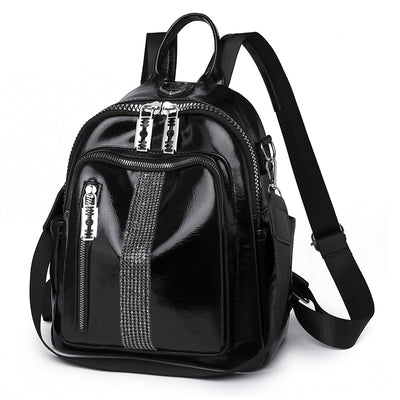 Rhinestone Soft Leather PU Ladies Backpack